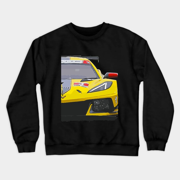 C8.R Corvette C8 Racecar Supercar Sportscar Crewneck Sweatshirt by Tees 4 Thee
